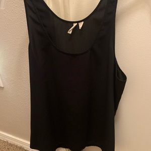 Loose black tank top